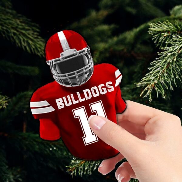 Custom Name Uniform Car Ornament For Football Lovers - Image 7