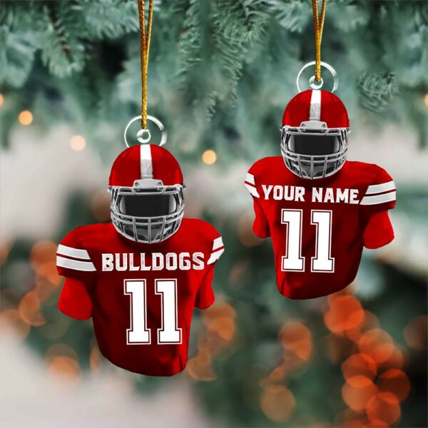 Custom Name Uniform Car Ornament For Football Lovers - Image 2