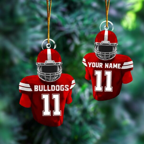 Custom Name Uniform Car Ornament For Football Lovers - Image 4