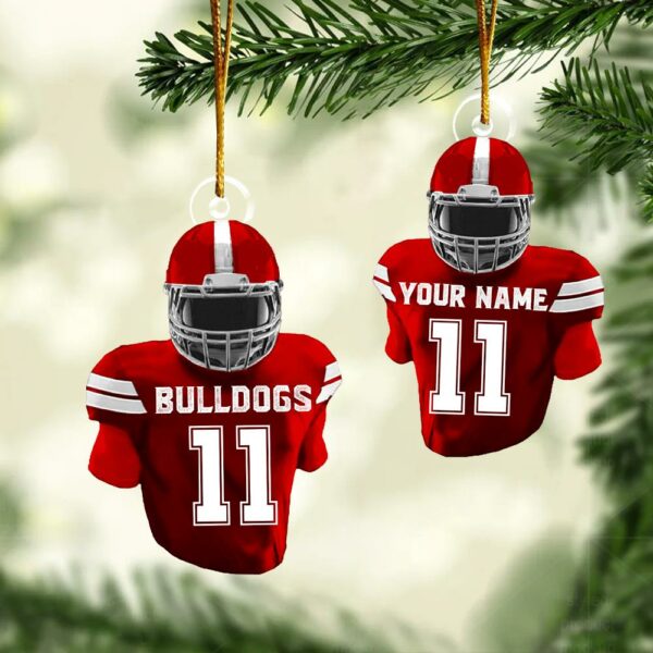 Custom Name Uniform Car Ornament For Football Lovers - Image 6