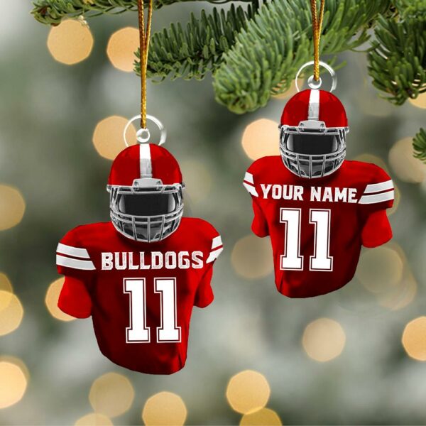 Custom Name Uniform Car Ornament For Football Lovers - Image 3