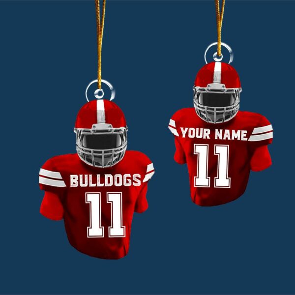 Custom Name Uniform Car Ornament For Football Lovers - Image 5