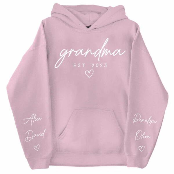 Custom Nana Sweatshirt with Date and Children Name on Sleeve, Grandma Sweatshirt Gift for Grandma, Mom - Image 8