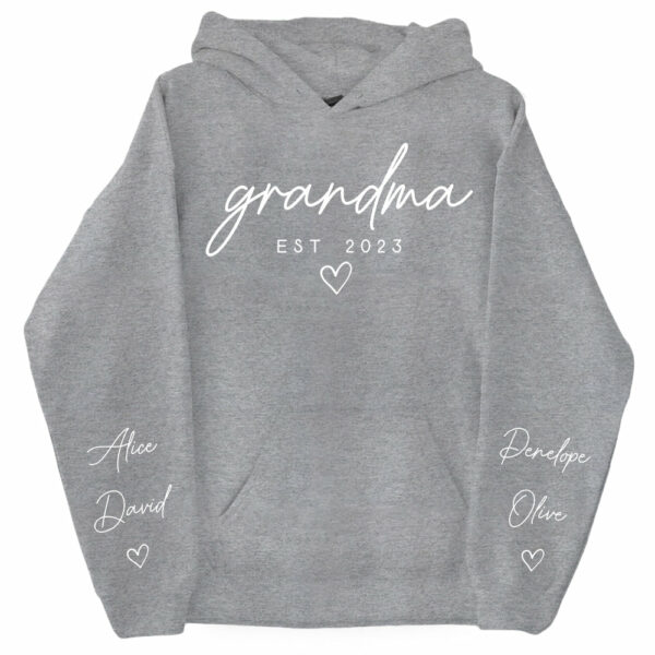 Custom Nana Sweatshirt with Date and Children Name on Sleeve, Grandma Sweatshirt Gift for Grandma, Mom - Image 11