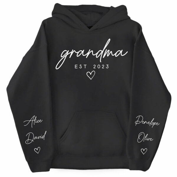 Custom Nana Sweatshirt with Date and Children Name on Sleeve, Grandma Sweatshirt Gift for Grandma, Mom - Image 3