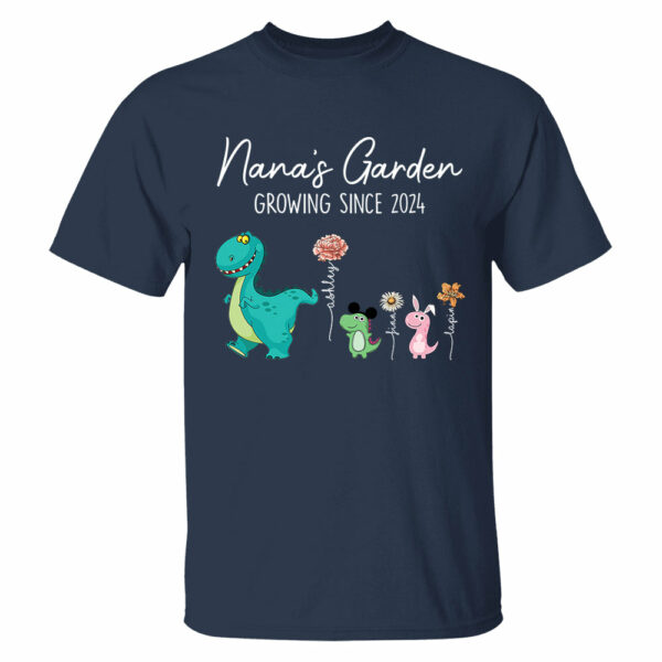 Custom Nana's Garden NanaSaurus And Kids Custom Shirt - Mother's Day Gift - Birthday Gift For Her - Image 9