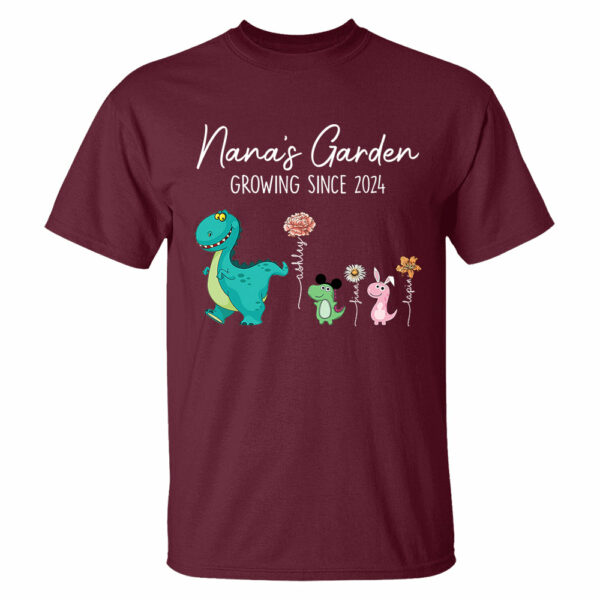 Custom Nana's Garden NanaSaurus And Kids Custom Shirt - Mother's Day Gift - Birthday Gift For Her - Image 12