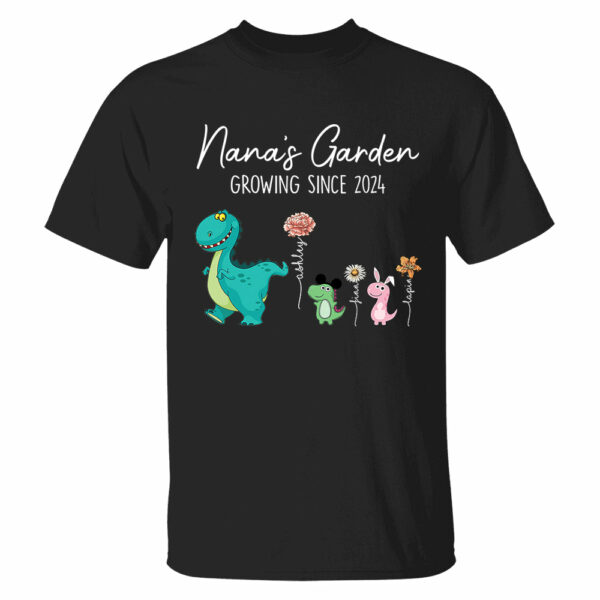 Custom Nana's Garden NanaSaurus And Kids Custom Shirt - Mother's Day Gift - Birthday Gift For Her - Image 7