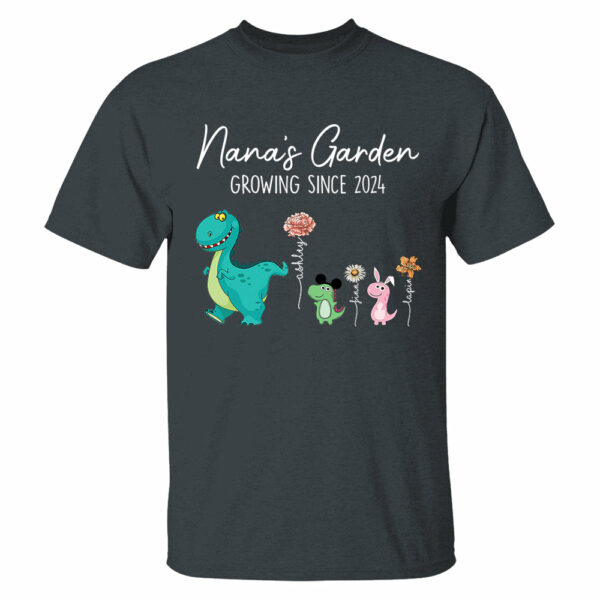 Custom Nana's Garden NanaSaurus And Kids Custom Shirt - Mother's Day Gift - Birthday Gift For Her - Image 8