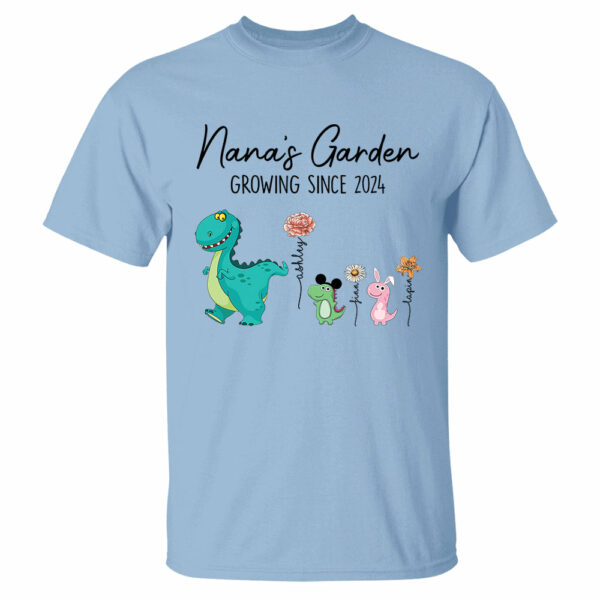 Custom Nana's Garden NanaSaurus And Kids Custom Shirt - Mother's Day Gift - Birthday Gift For Her - Image 5