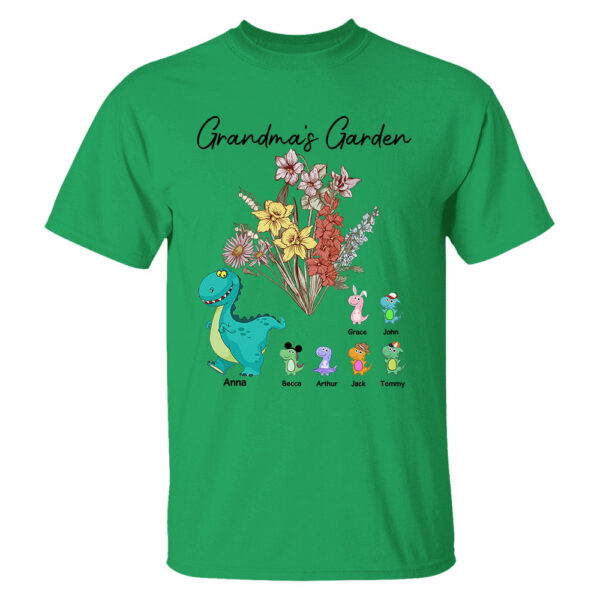 Custom Nana's Garden NanaSaurus And Kids Custom Shirt - Mother's Day Gift - Image 5