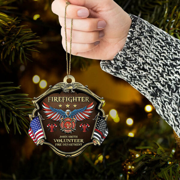 Custom Ornament Christmas Firefighter Acrylic Ornament Gift For Firefighters K1702 - Image 3