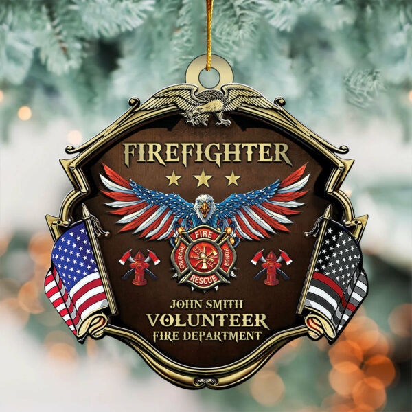 Custom Ornament Christmas Firefighter Acrylic Ornament Gift For Firefighters K1702 - Image 2