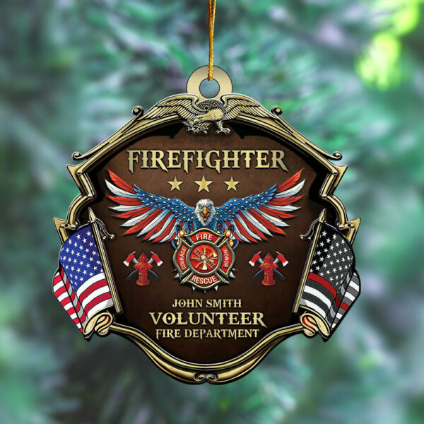 Custom Ornament Christmas Firefighter Acrylic Ornament Gift For Firefighters K1702 - Image 4