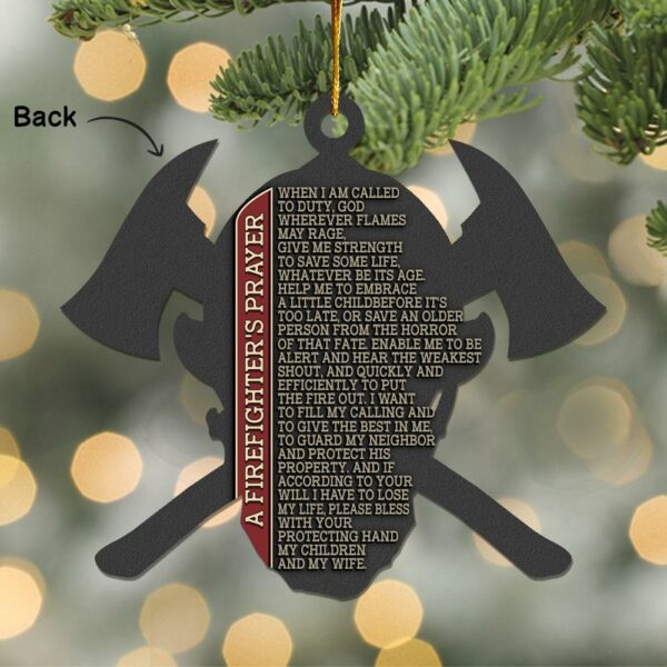 Custom Ornament Firefighter's Prayer Gift For Fireman K1702 - Image 4
