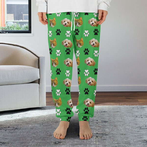 Custom Pajama Pants, Personalized Pet Face Pajamas Pants, Custom Dog Pajamas Pants, Pet Photo Pajama - Image 2