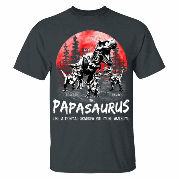 Custom Papasaurus Shirt, Father's Day Gift - Image 3