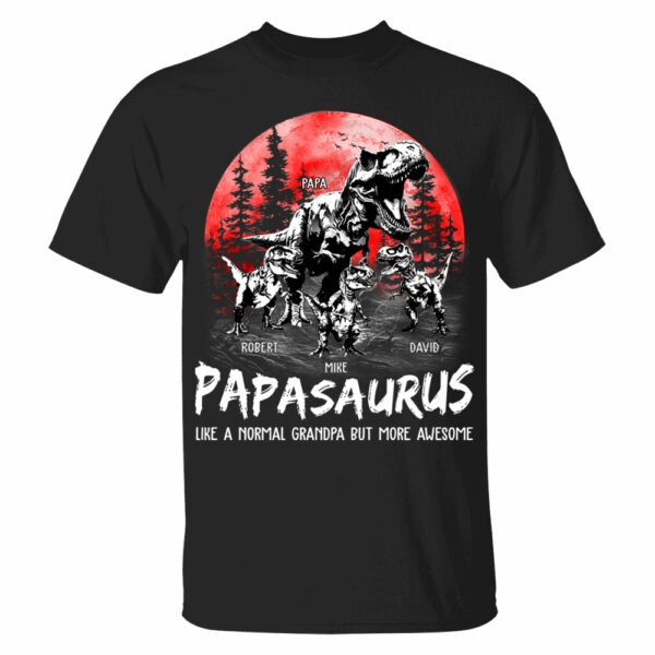 Custom Papasaurus Shirt, Father's Day Gift - Image 2