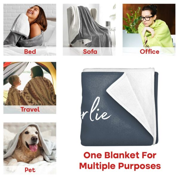 Custom Pet Blanket Using Pet Photo + Name Custom Dog Blanket Personalized Dog Blankets Cat Picture Blanket Pet Photo Blanket Dog Dad Gift - Image 5