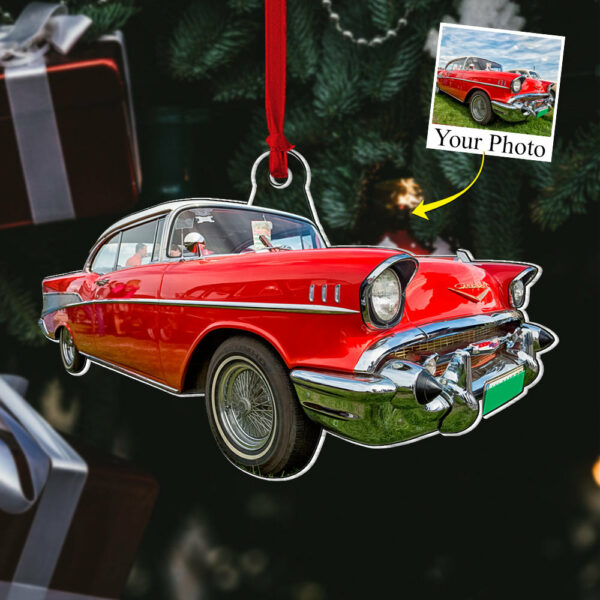 Custom Photo Acrylic Ornament Gift For Classic Car Lovers - Image 3