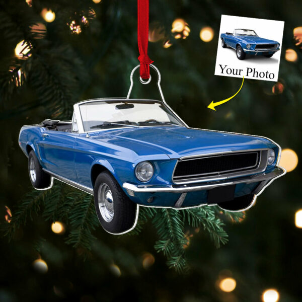 Custom Photo Acrylic Ornament Gift For Classic Car Lovers - Image 4