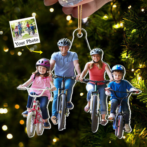 Custom Photo Acrylic Ornament Gift For Cycling Lovers - Personalized Upload Photo Acrylic Ornament For Bicycle Club - Image 2