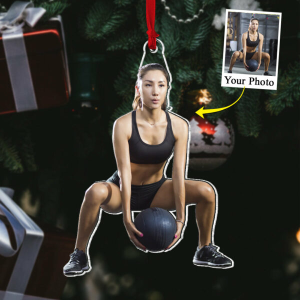 Custom Photo Acrylic Ornament Gift For Fitness - Personalized Upload Photo Fitness Acrylic Ornament For Fitness Lovers - Image 4