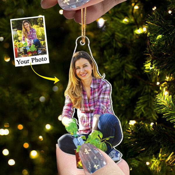 Custom Photo Acrylic Ornament Gift For Garden Lovers - Personalized Upload Photo Acrylic Ornament For Gardeners - Image 5