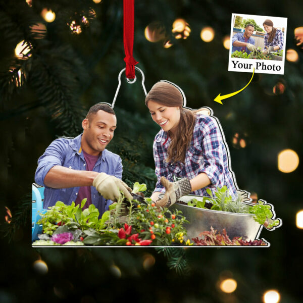 Custom Photo Acrylic Ornament Gift For Garden Lovers - Personalized Upload Photo Acrylic Ornament For Gardeners - Image 3