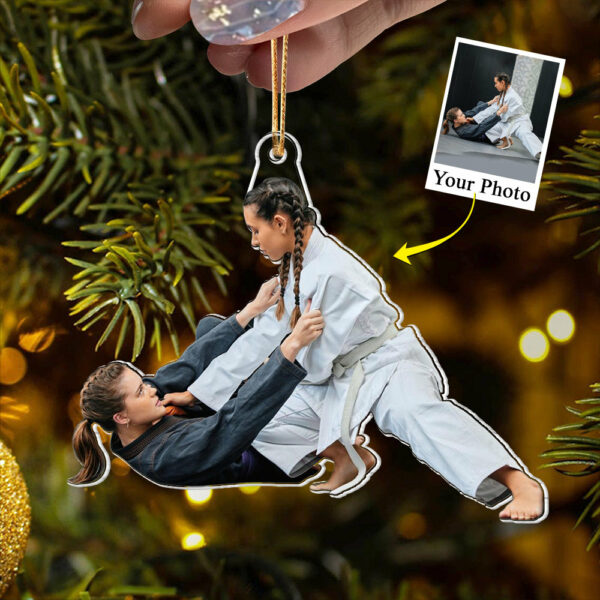 Custom Photo Acrylic Ornament Gift For Jiu Jitsu Lovers - Personalized Upload Photo Acrylic Ornament For Jiu Jitsu Club - Image 4