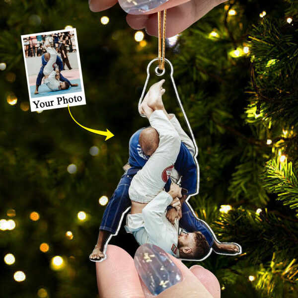 Custom Photo Acrylic Ornament Gift For Jiu Jitsu Lovers - Personalized Upload Photo Acrylic Ornament For Jiu Jitsu Club - Image 3