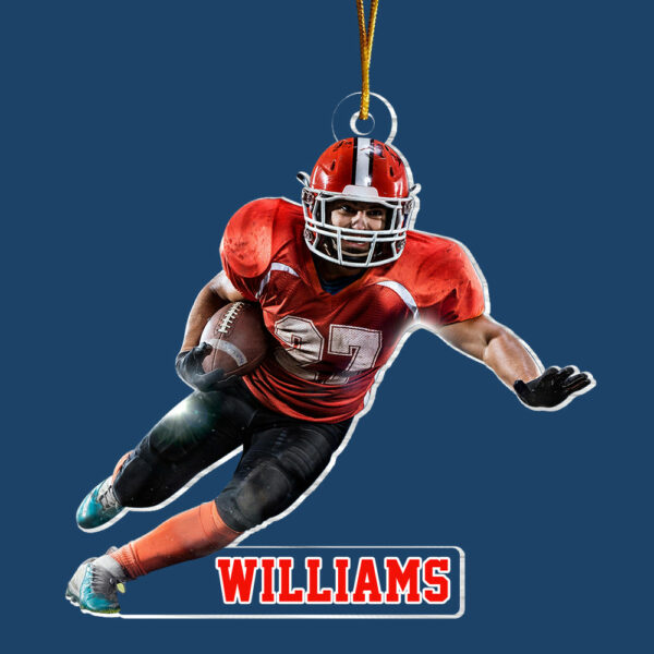 Custom Photo American Football Ornament 2024 - Sport Personalized Custom Ornament - Acrylic Custom Shaped - Christmas Gift For Football Players - Image 5