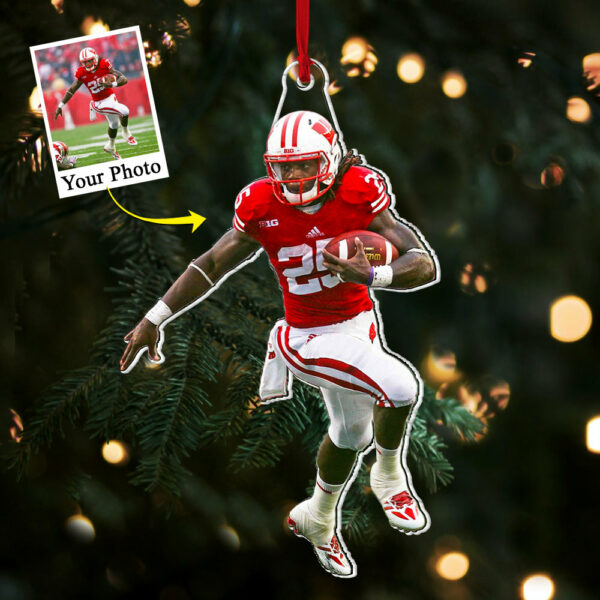 Custom Photo American Football Player Acrylic Ornament Gift For Football Lovers