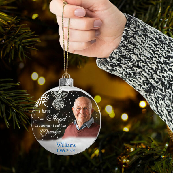Custom Photo Angel In Heaven Memorial Ornament - Personalized Photo Acrylic Ornament Vr2 - Image 6