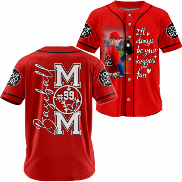 Custom Photo Baseball Game Day Baseball Jersey Gift For Baseball Lovers - Personalized Gift For Baseball Mom - Image 3