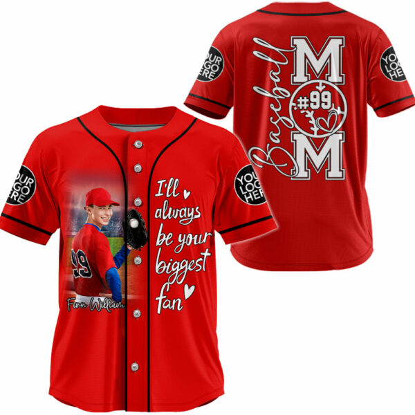 Custom Photo Baseball Game Day Baseball Jersey Gift For Baseball Lovers - Personalized Gift For Baseball Mom - Image 2