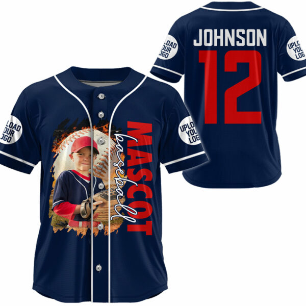 Custom Photo Baseball Game Day Baseball Jersey Gift For Baseball Lovers - Personalized Gift For Baseball Player - Image 2