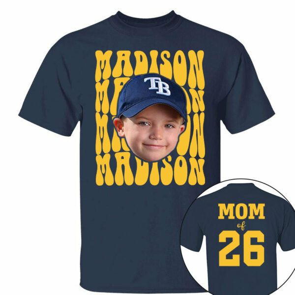 Custom Photo Baseball Game Day, Personalized Baseball Mom Shirt, Gift For Baseball Lover A2110 - Image 7