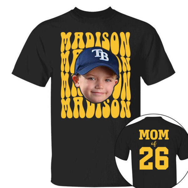 Custom Photo Baseball Game Day, Personalized Baseball Mom Shirt, Gift For Baseball Lover A2110 - Image 5