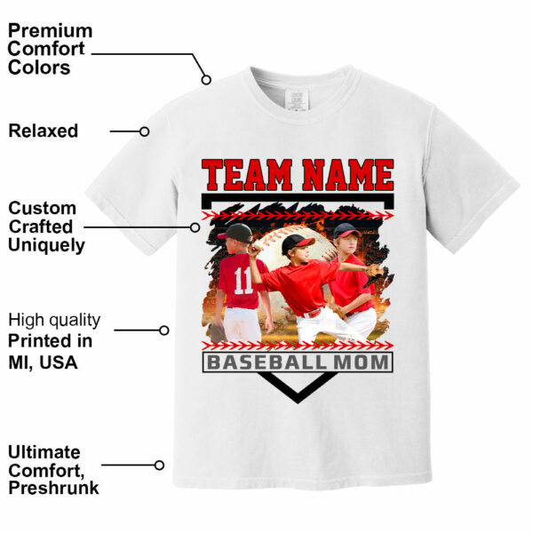 Custom Photo Baseball Mom Shirts Gift For Baseball Lovers - Personalized Gift For Baseball Mom Tu24 - Image 3