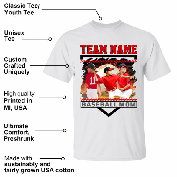 Custom Photo Baseball Mom Shirts Gift For Baseball Lovers - Personalized Gift For Baseball Mom Tu24 - Image 2