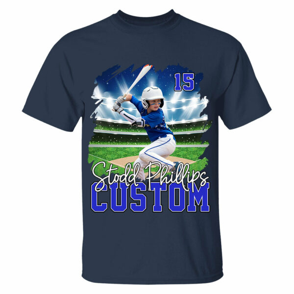 Custom Photo BaseBall Player And Team Name Shirt - Personalized Photo Sports Shirt - Image 5