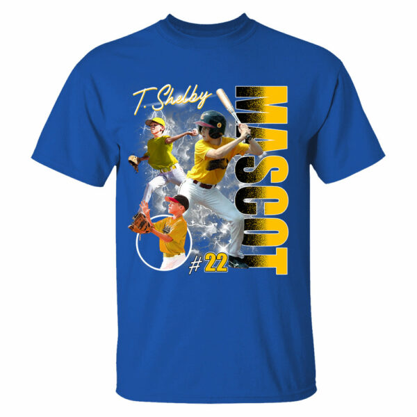 Custom Photo Baseball Player Shirt - Personalized Team Name School Name Bootleg Shirt - Image 13