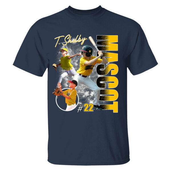 Custom Photo Baseball Player Shirt - Personalized Team Name School Name Bootleg Shirt - Image 12