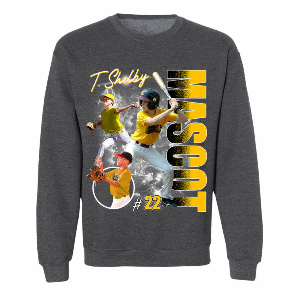 Custom Photo Baseball Player Shirt - Personalized Team Name School Name Bootleg Shirt - Image 6