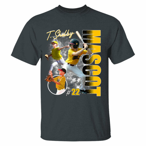 Custom Photo Baseball Player Shirt - Personalized Team Name School Name Bootleg Shirt - Image 10