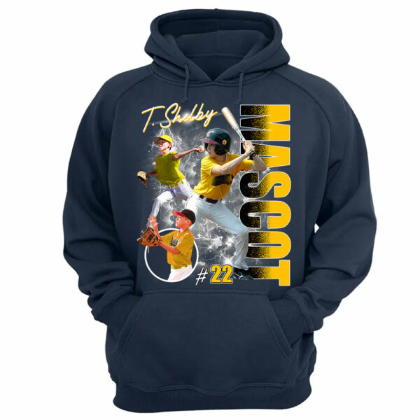 Custom Photo Baseball Player Shirt - Personalized Team Name School Name Bootleg Shirt - Image 4