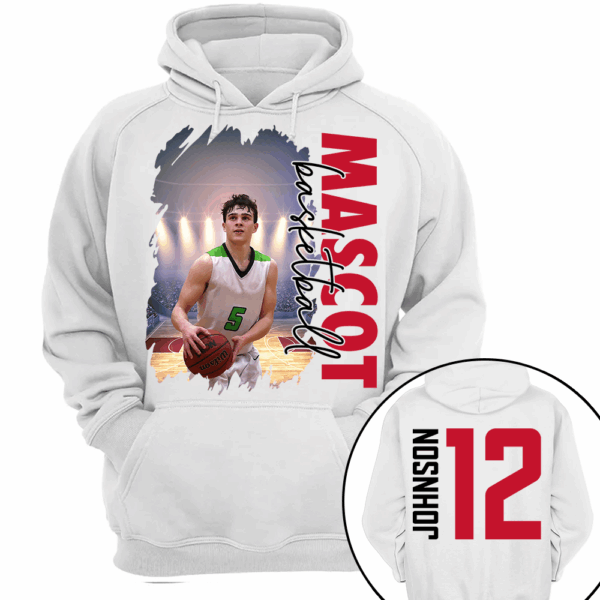 Custom Photo Basketball Shirt, Personalized Basketball Mom Shirt, Game Day Basketball Hoodie, Basketball Dad Sweatshirt - Image 12