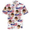 Custom Photo Best Grandpa Ever - Family Personalized Custom Unisex Patriotic Hawaiian Shirt