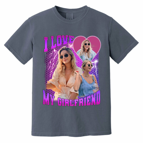 Custom Photo Bootleg Rap I Love My Girlfriend Valentine Shirt Gift For Boyfriend - Image 6